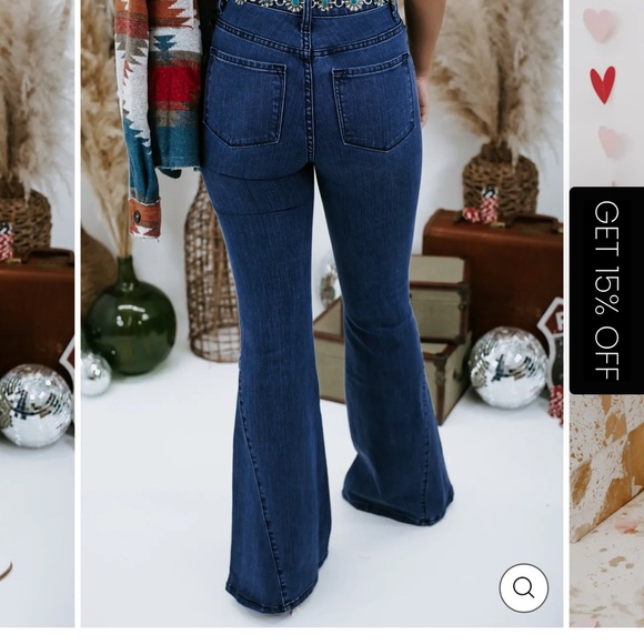 O2 denim high waisted kick flare jeans - Picture 3 of 7